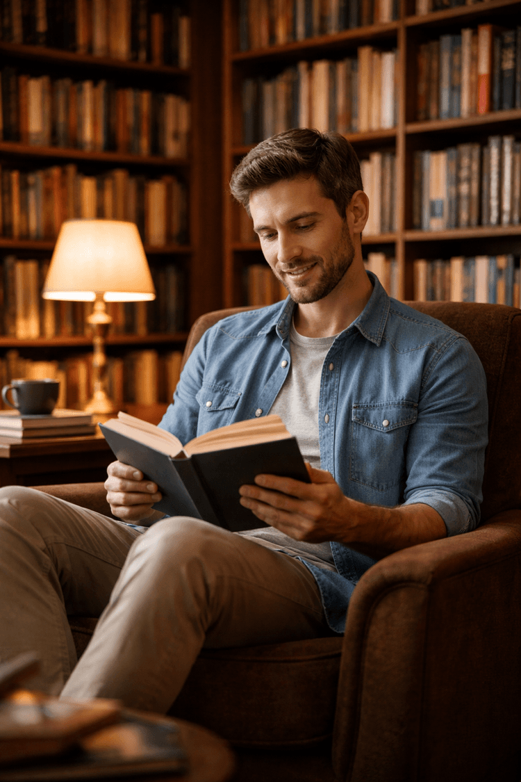 Iemand leest een boek