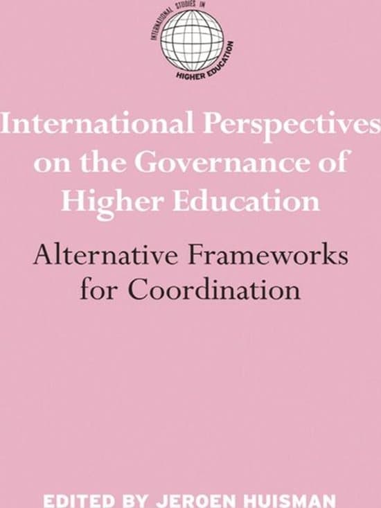 International Studies in Higher Education - International Perspectives on the Governance of Higher Education