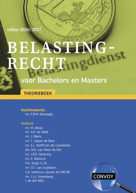 Belastingrecht voor Bachelors en Masters 2026/2027 Theorieboek