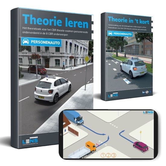 Auto Theorieboek 2026 Rijbewijs B met Samenvatting en Apps - Theorie Leren CBR examen - Lens Media