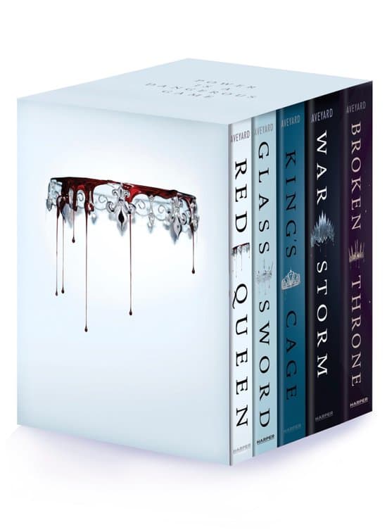 Red Queen 10th Anniversary Deluxe 5-Book Box Set with Stenciled Edges