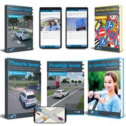 Theorieboek Rijbewijs B 2026 Auto met Praktijkboek - Theorie Compleet Pakket voor CBR met o.a. 60 online examens, Samenvatting en Oefenvragen - Lens Media