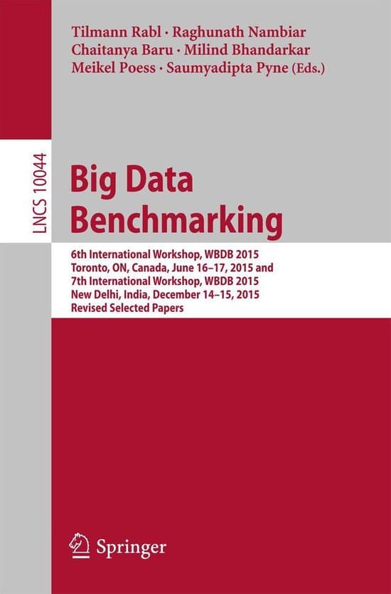 Springer Nature Proceedings Computer Science - Big Data Benchmarking