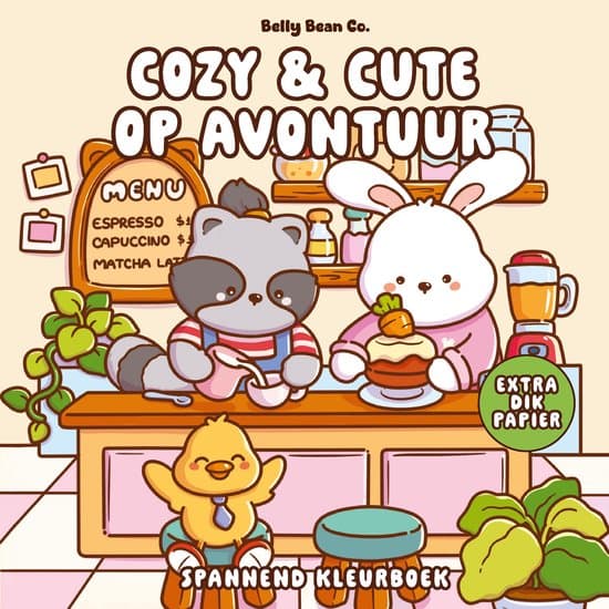 Cozy & cute kleurboek Belly Bean Co. - Cozy & cute op avontuur