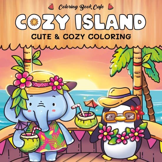 Coloring book cafe - Cozy island
