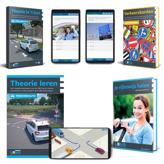 AutoTheorieboek Rijbewijs B 2026 - Onbeperkt 3250 Online Oefenvragen & 60 Examens - Samenvatting - Praktijkbegeleiding - Verkeersborden - Auto Theorie voor Rijbewijs B Compleet Pakket 2026 - Lens