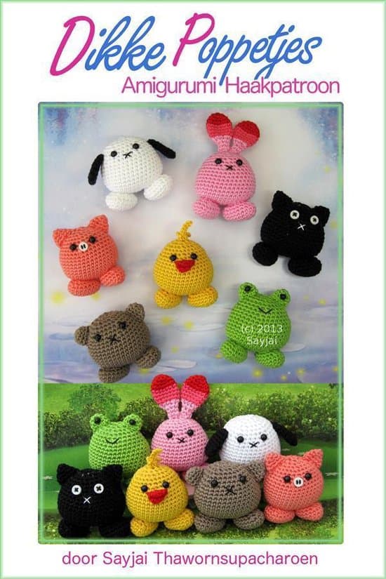 Eenvoudige Haakpatronen 8 - Dikke Poppetjes Amigurumi Haakpatroon