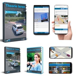 Auto Theorieboek 2026 met Samenvatting en Onbeperkt 3250 Online Oefenvragen, 8 Toetsen & 60 Examens + Mobiele Apps + CBR informatie - Auto Theorie Leren Rijbewijs B - Lens Media