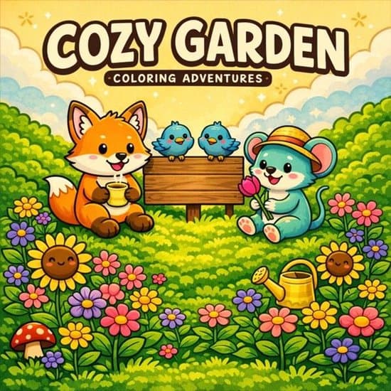 Cozy Garden: Coloring Book for Adults and Teens Featuring Super Cute Gardens with Easy and Simple Designs for Relaxation