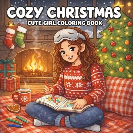 Cozy Christmas: Coloring Book for Adults and Teens Featuring Christmas Fun with Easy and Simple Designs for Relaxation