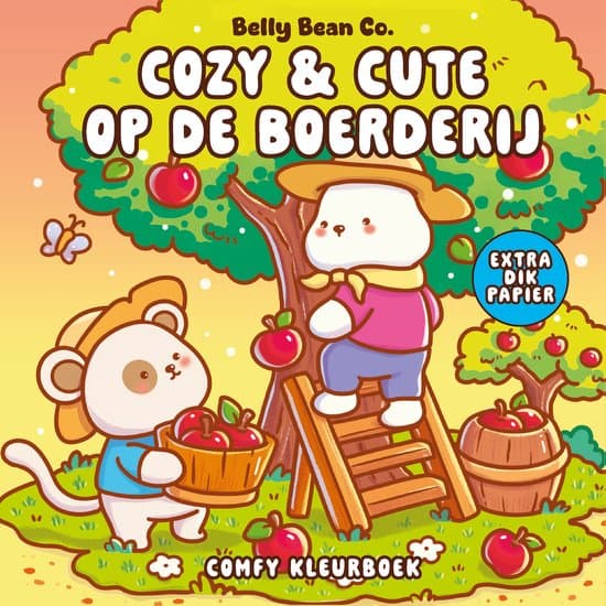 Cozy & cute kleurboek Belly Bean Co. - Cozy & cute op de boerderij