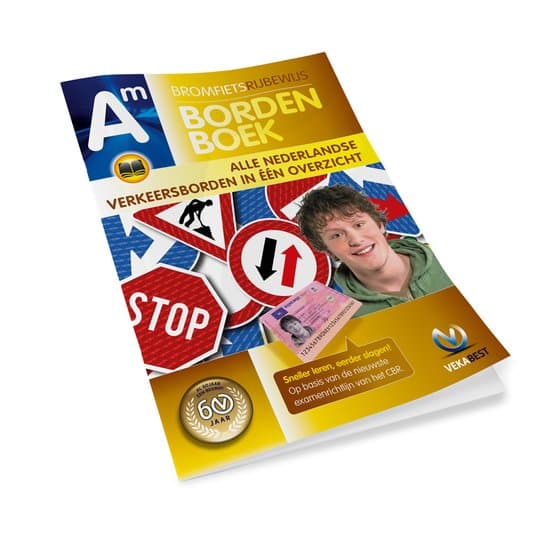 Verkeersborden Boek 2026 - Compleet Verkeersbordenoverzicht Scooter Rijbewijs AM - Brommer en Bromfiets - VekaBest Bordenboek