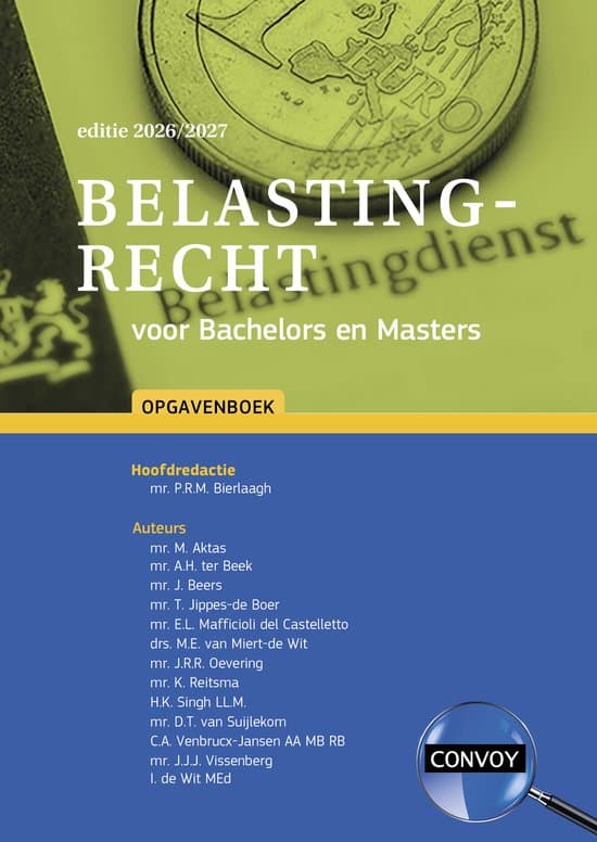 Belastingrecht voor Bachelors en Masters 2026/2027 Opgavenboek