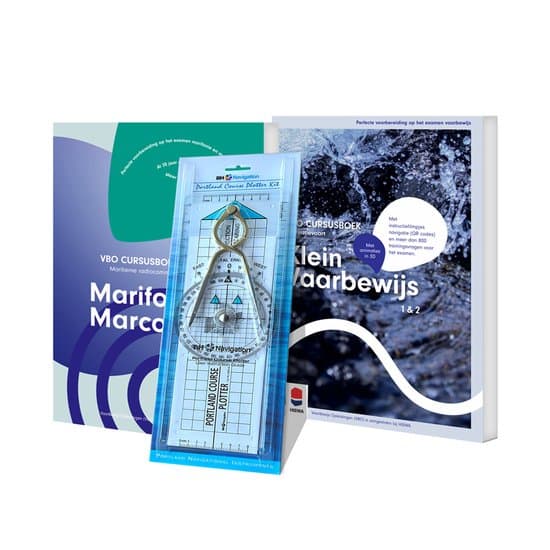 Vaarbewijs 1 en 2 - Marifonie & Marcom B - Boeken met Koersplotter en Kaartpasser (Portland Course Plotter Pack)